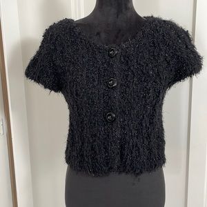 Anthropologie knitted and knotted wool blend shrug size M
